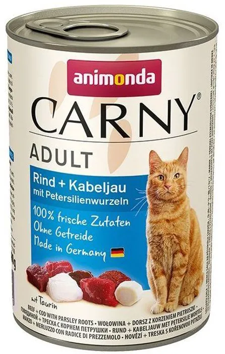 Główne zdjęcie produktu ANIMONDA konzerva CARNY Adult -hovězí, treska, petržel 400g