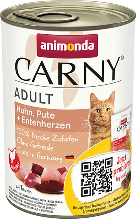 Główne zdjęcie produktu ANIMONDA konzerva CARNY Adult - kuře, krůta+kachní srdce 400g