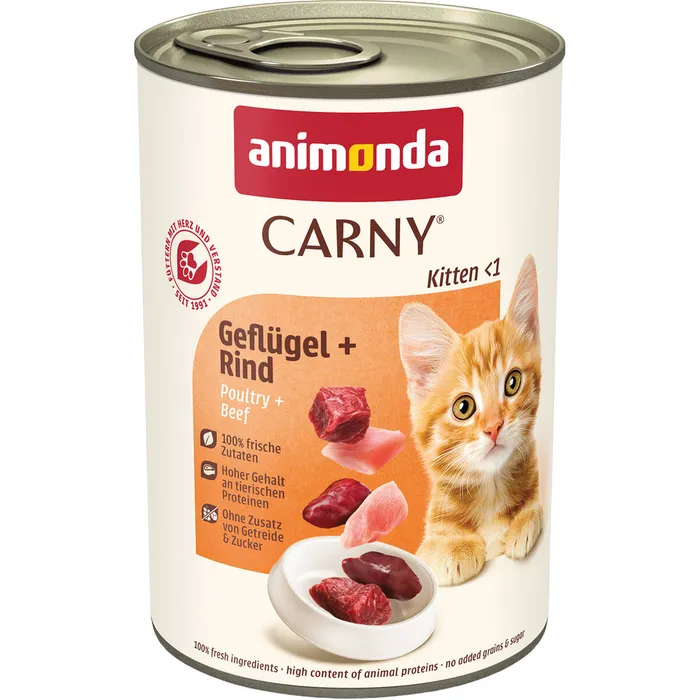 Główne zdjęcie produktu ANIMONDA konzerva CARNY Kitten - hovězí + drůbež 400g