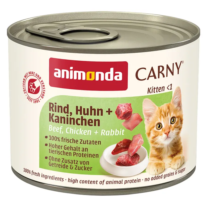 Główne zdjęcie produktu ANIMONDA konzerva CARNY Kitten - hovězí, kuře+ králík 200g