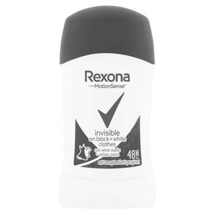 Główne zdjęcie produktu Antiperspirant "Invisible Black & White", tuhý, 40 ml, dámský, REXONA