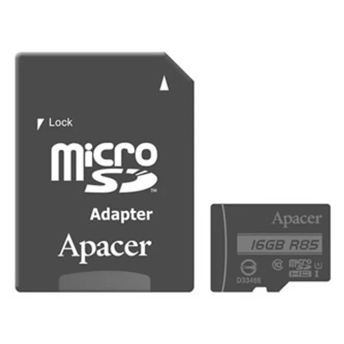Główne zdjęcie produktu Apacer paměťová karta Secure Digital, 16GB, micro SDHC, AP16GMCSH10U5-R, UHS-I U1 (Class