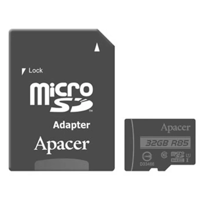 Główne zdjęcie produktu Apacer paměťová karta Secure Digital, 32GB, micro SDHC, AP32GMCSH10U5-R, UHS-I U1 (Class