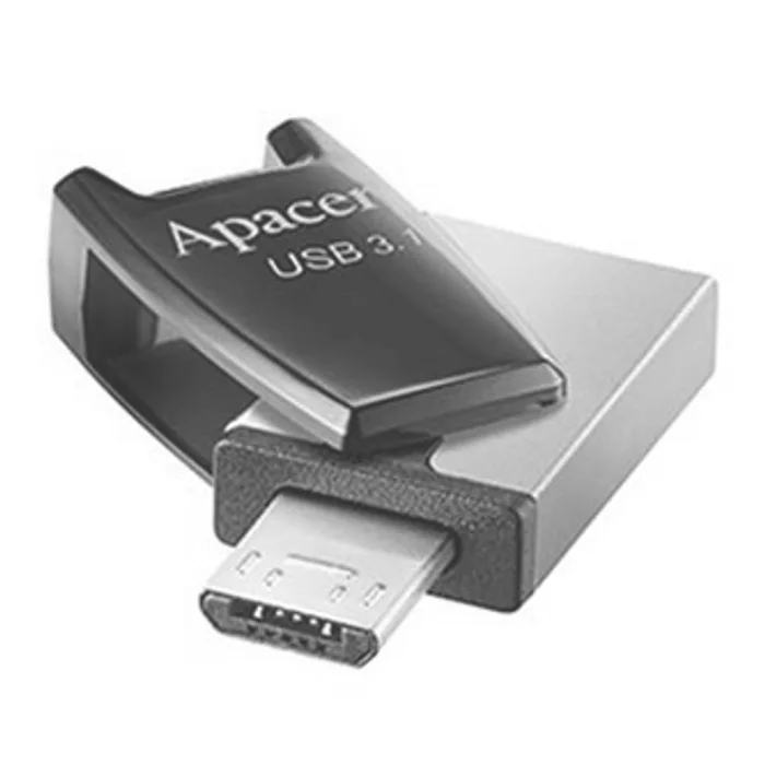 Główne zdjęcie produktu Apacer USB flash disk OTG, USB 3.0 (3.2 Gen 1), 32GB, AH179, modrý, AP32GAH179U-1, USB A