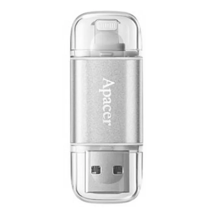 Główne zdjęcie produktu Apacer USB flash disk OTG, USB 3.0 (3.2 Gen 1), 64GB, AH190, růžový, AP64GAH190H-1, USB A