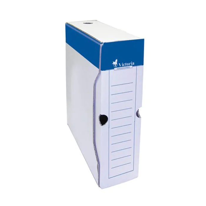 Główne zdjęcie produktu Archivační krabice, bílá, karton, A4, 80 mm, VICTORIA