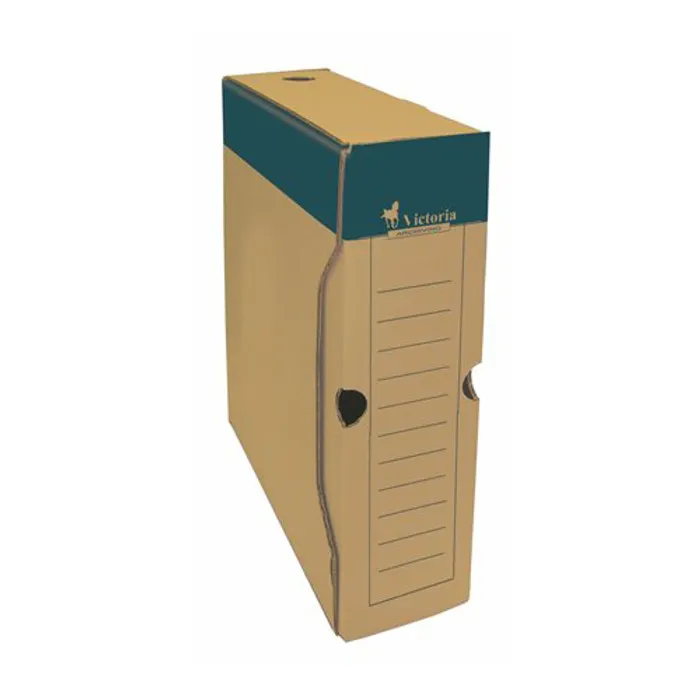 Główne zdjęcie produktu Archivační krabice, přírodní, karton, A4, 80 mm, VICTORIA