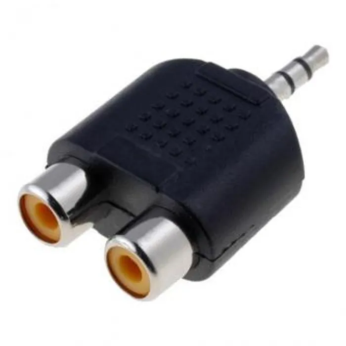 Główne zdjęcie produktu Audio Redukce, Jack (3,5mm) M-Cinch 2x F, 0, stereo, černá, Logo