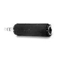 Redukcja dźwięku, Jack (3,5 mm) M-Jack (6,3 mm) F, 0, stereo, czarny