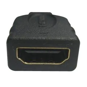 Audio/video Redukcja, HDMI (micro) M-HDMI F, 0, czarna, Logo, pozłacane końcówki