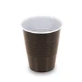 Kubek do aut. 150ml brąz-biel - bez cechy -PS- (średnica 70 mm) [100 szt.]