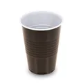 Kubek do aut. 180ml brąz-biel - bez cechy -PS- (średnica 70 mm) [100 szt.]