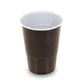 Kubek do aut. 180ml brąz-biel - bez cechy -PS- (średnica 70 mm) [100 szt.]