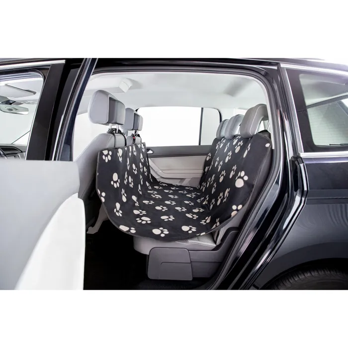 Główne zdjęcie produktu Autopotah nylon/flís, černý s béžovými packami 1,40 x 1,45 m
