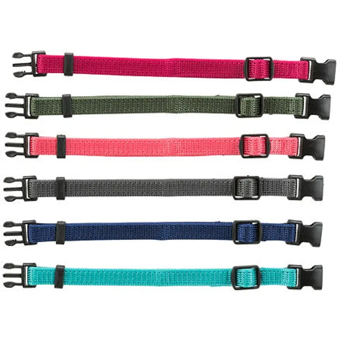 Główne zdjęcie produktu Balení nylon.rozeznávacích obojků pro štěňata M-L 22-35cm/10mm,fuchs,šedá,mod,khaki,korál,
