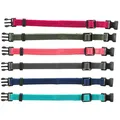 Zestaw nylonowych obroży identyfikacyjnych dla szczeniąt S-M 17-25cm/10mm, malinowy, szary, mod, khaki, różowy, ty