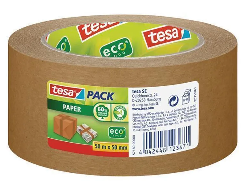 Główne zdjęcie produktu Balící páska "tesapack® 57180", ekologická, 50 mm x 50 m, TESA