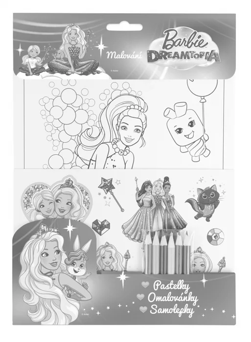 Główne zdjęcie produktu BARBIE DREAMTOPIA – Pastelky, omalovánky, samolepky
