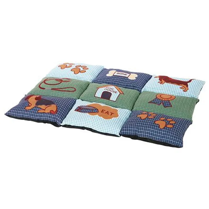 Główne zdjęcie produktu Barevná měkká podložka PATCHWORK 80 x 55 cm, protiskluzová, - modro/zelená