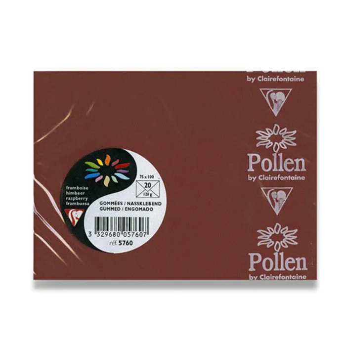Główne zdjęcie produktu Barevná obálka Clairefontaine hnědá, 75 x 100 mm [20 ks]