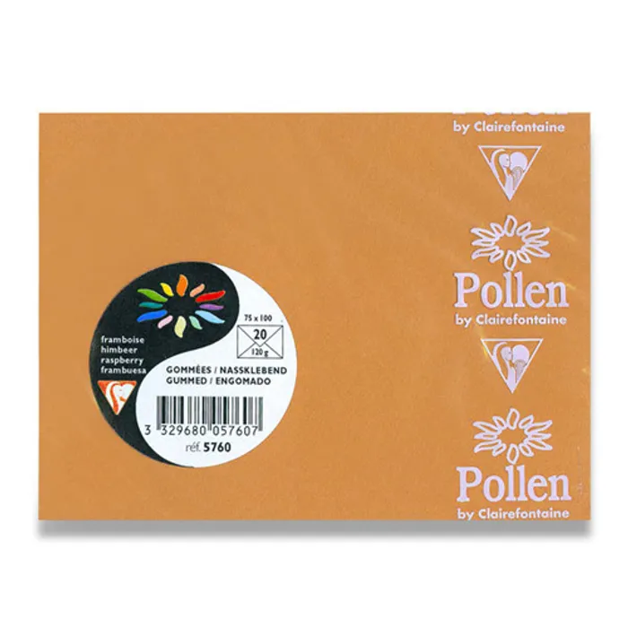 Główne zdjęcie produktu Barevná obálka Clairefontaine oranžová, 75 x 100 mm [20 ks]