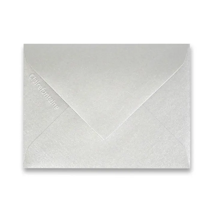 Główne zdjęcie produktu Barevná obálka Clairefontaine stříbrná, 75 x 100 mm [20 ks]