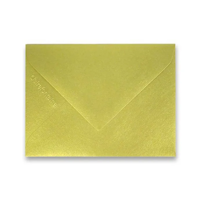 Główne zdjęcie produktu Barevná obálka Clairefontaine zlatá, 75 x 100 mm [20 ks]