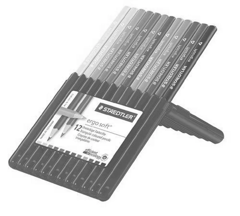 Główne zdjęcie produktu Barevné pastelky "Ergo Soft STAEDTLER Box", 12 barev, trojhranná, STAEDTLER