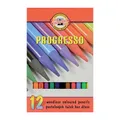Kredki kolorowe "Progresso 8756/12", 12 szt., bez drewna, KOH-I-NOOR