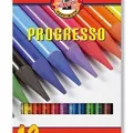 Następne zdjęcie produktu Kredki kolorowe "Progresso 8756/12", 12 szt., bez drewna, KOH-I-NOOR