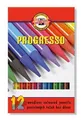 Kredki kolorowe "Progresso 8756/12", 12 szt., bez drewna, KOH-I-NOOR