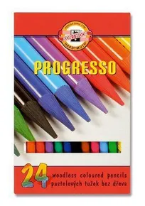 Kredki "Progresso 8758/24", 24 szt., bez drewna, KOH-I-NOOR