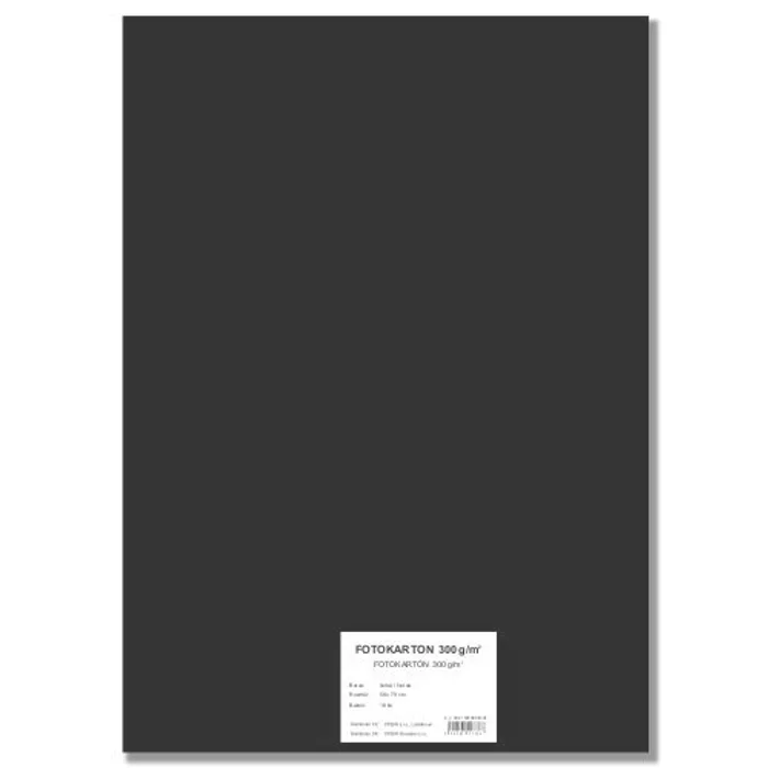 Główne zdjęcie produktu Barevný karton EXTRA 300g 50x70cm černý [10 listů]