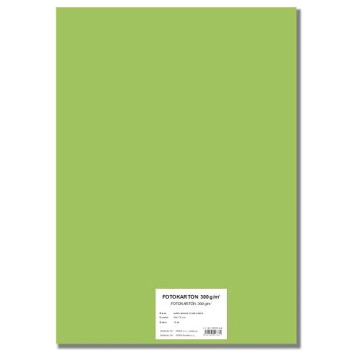 Główne zdjęcie produktu Barevný karton EXTRA 300g 50x70cm světle zelený [10 listů]