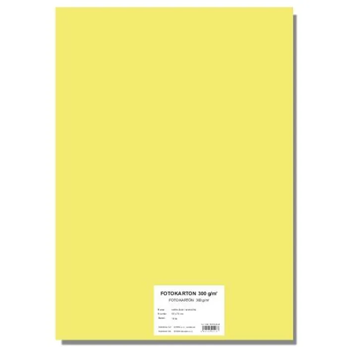 Główne zdjęcie produktu Barevný karton EXTRA 300g 50x70cm světle žlutý [10 listů]