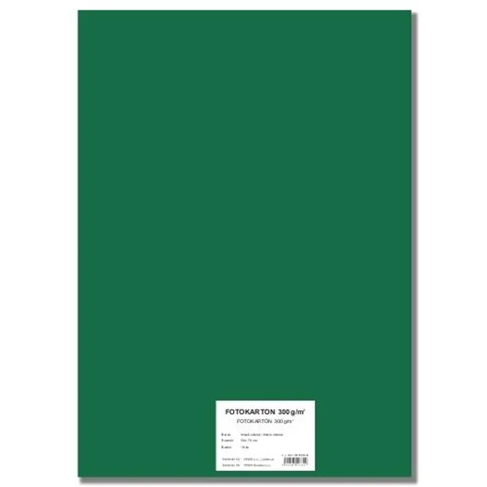 Główne zdjęcie produktu Barevný karton EXTRA 300g 50x70cm tmavě zelený [10 listů]