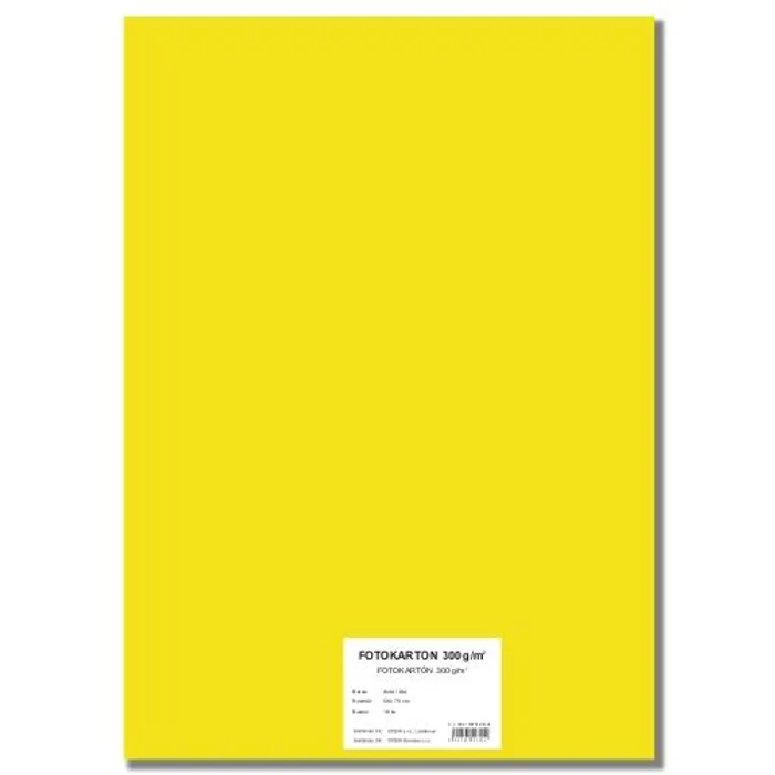 Główne zdjęcie produktu Barevný karton EXTRA 300g 50x70cm žlutý [10 listů]