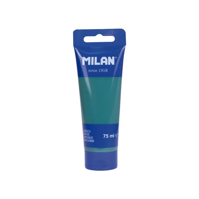 Główne zdjęcie produktu Barva akrylová MILAN 75 ml - zelená smaragdová