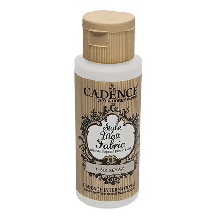 Główne zdjęcie produktu Barvy na textil Cadence Style Matt bílá, 59 ml