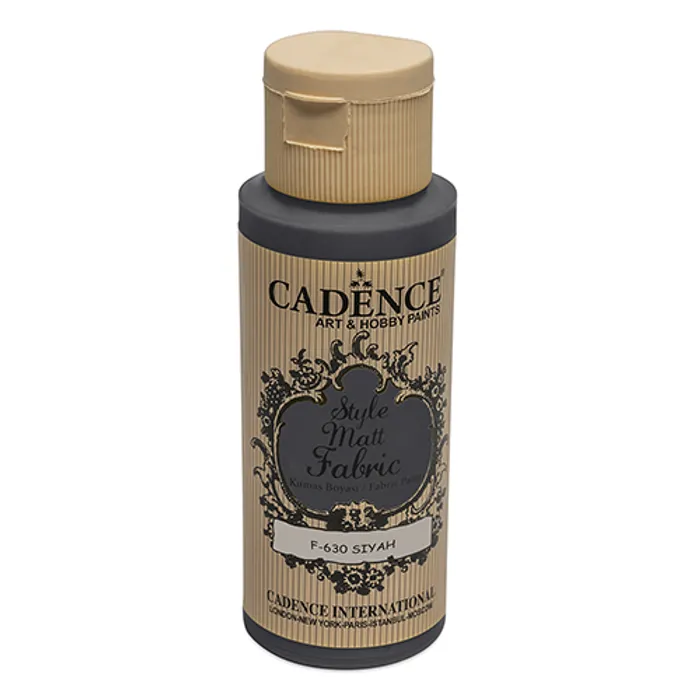 Główne zdjęcie produktu Barvy na textil Cadence Style Matt černá, 59 ml