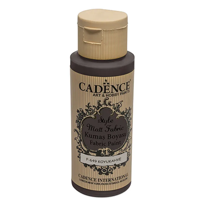Główne zdjęcie produktu Barvy na textil Cadence Style Matt tm. hnědá, 59 ml