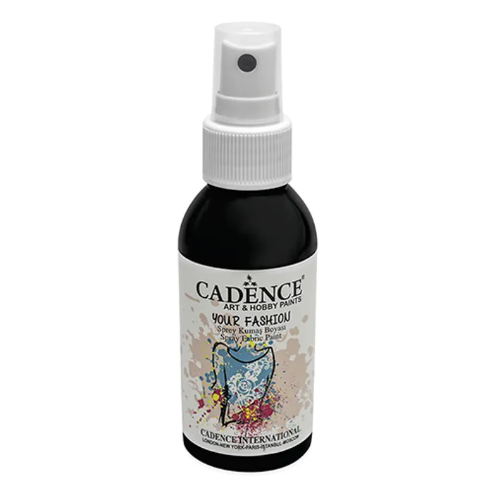 Główne zdjęcie produktu Barvy na textil Cadence Your Fashion, černá, 100 ml