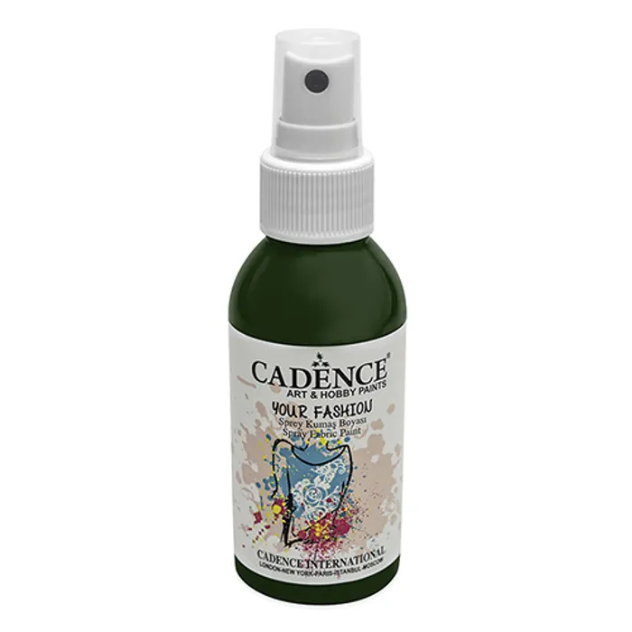 Główne zdjęcie produktu Barvy na textil Cadence Your Fashion, tmavě zelená, 100 ml