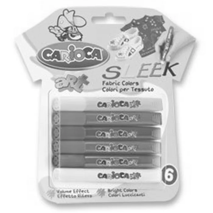 Główne zdjęcie produktu Barvy na textil Pop Fabric Paint - Sleek 6 x 10,5 ml