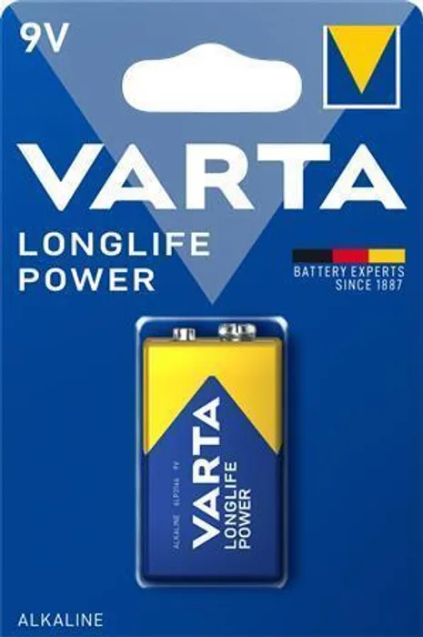Główne zdjęcie produktu Baterie, 9V, 1 ks, VARTA "High Energy"