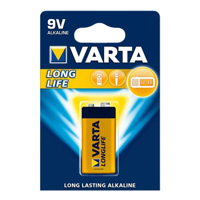 Główne zdjęcie produktu Baterie, 9V, 1 ks,VARTA "Longlife Extra"