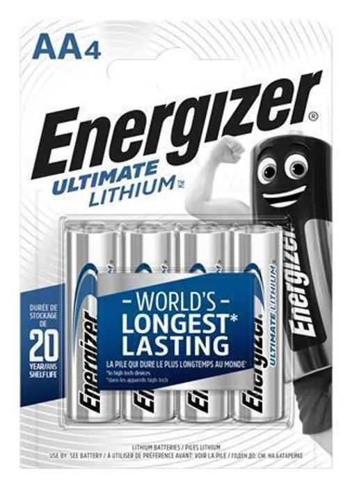 Główne zdjęcie produktu Baterie, AA (tužková), 4 ks, lithiová, ENERGIZER "Ultimate Lithium"