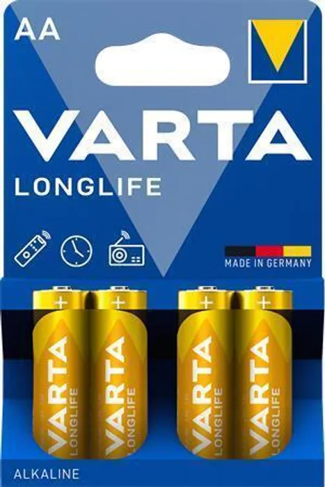 Główne zdjęcie produktu Baterie, AA (tužková), 4 ks, VARTA "Longlife Extra"