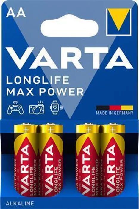 Główne zdjęcie produktu Baterie, AA (tužková), 4 ks, VARTA "MaxTech"