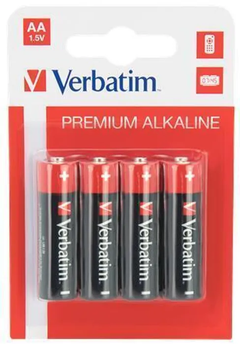 Główne zdjęcie produktu Baterie, AA (tužková), 4 ks, VERBATIM